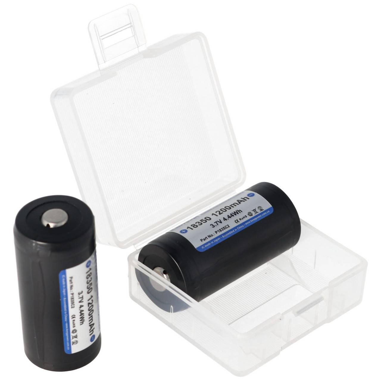 Soshine Akku Aufbewahrungsbox für 2x 18350 Akkus transparent-2