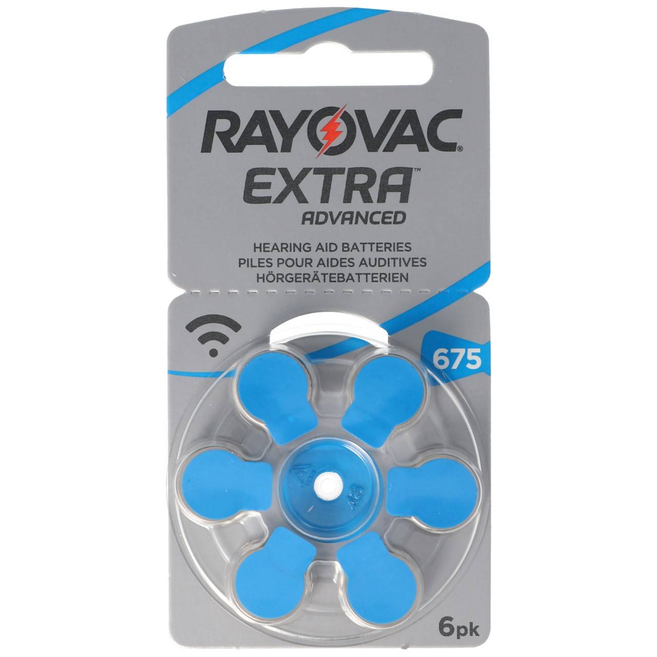 Rayovac Hörgerätebatterie H675MF Nr. 675 PR44 Extra Advanced, 630mAh 6 Stück im Blister-0