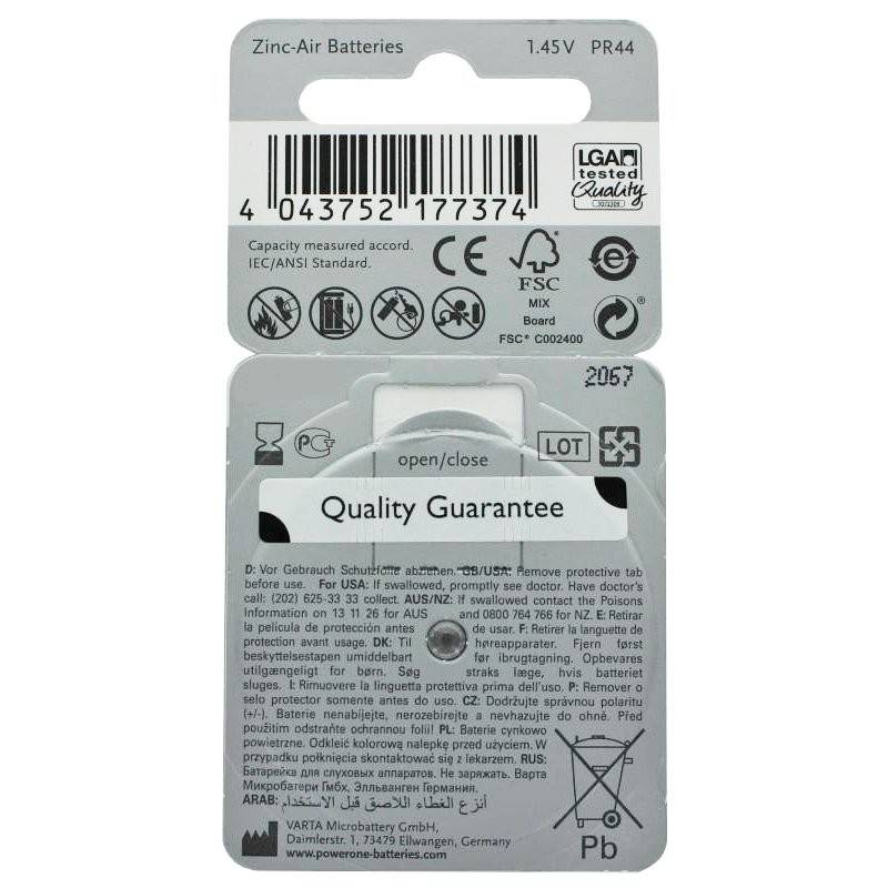 Rayovac Hörgerätebatterie H675MF Nr. 675 PR44 Extra Advanced, 630mAh 6 Stück im Blister-3