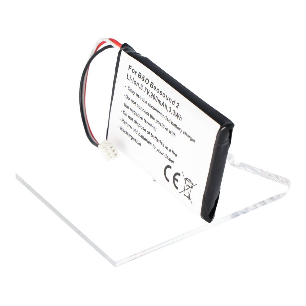 Akku passend für Bang & Olufsen Beosound 2, Li-Ion, 3,7V, 900mAh, 3,3Wh-0