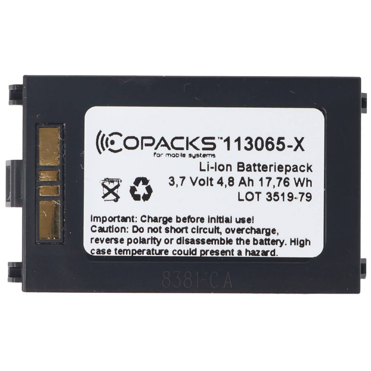 Li Ion Akku passend für den Symbol Scanner MC70 2X Akku BTRY-MC70EAB02-4