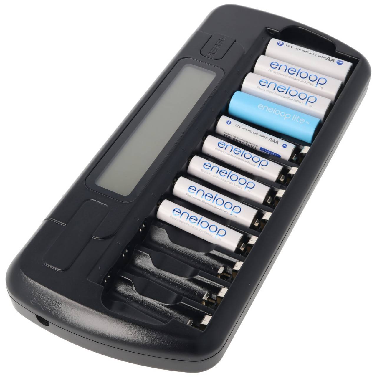 Microprozessor-gesteuertes NIMH Ladegerät mit LCD-Display für 1-12 AA oder AAA Akkus-1