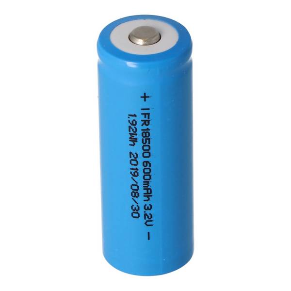 IFR 18500 600mAh 3,2V LiFePo4 Akku, beachte Abmessungen ca. 49,95x18,15mm Button Top ungeschützt