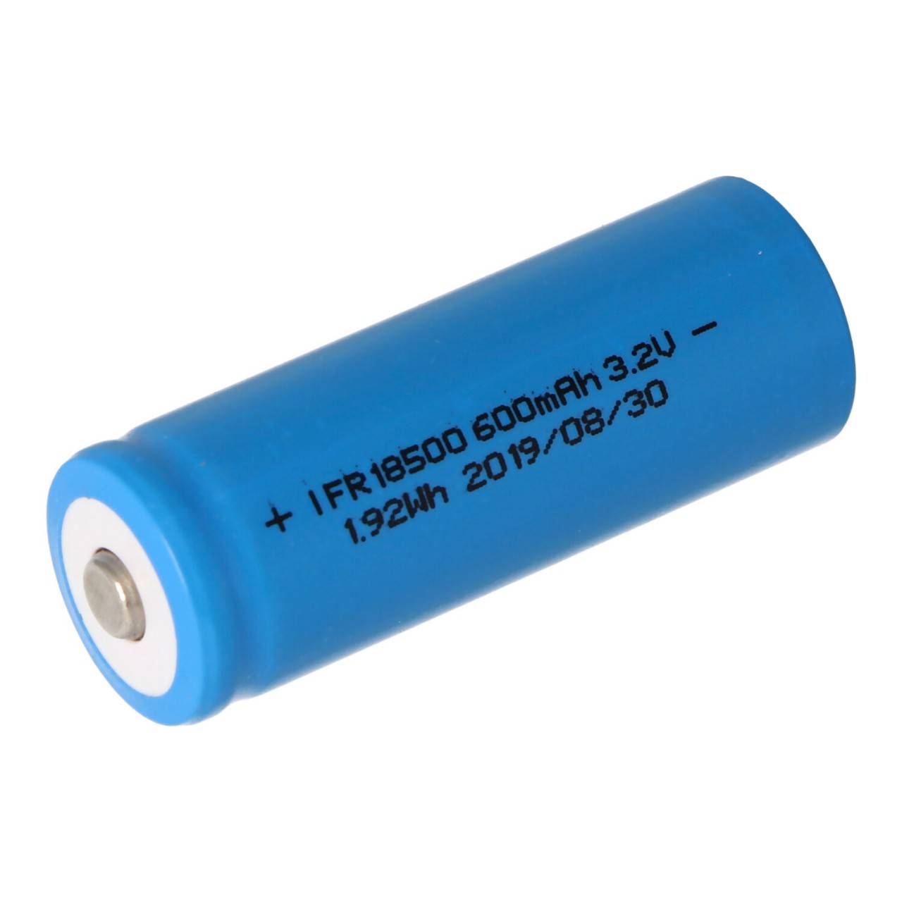 IFR 18500 600mAh 3,2V LiFePo4 Akku, beachte Abmessungen ca. 49,95x18,15mm Button Top ungeschützt-2