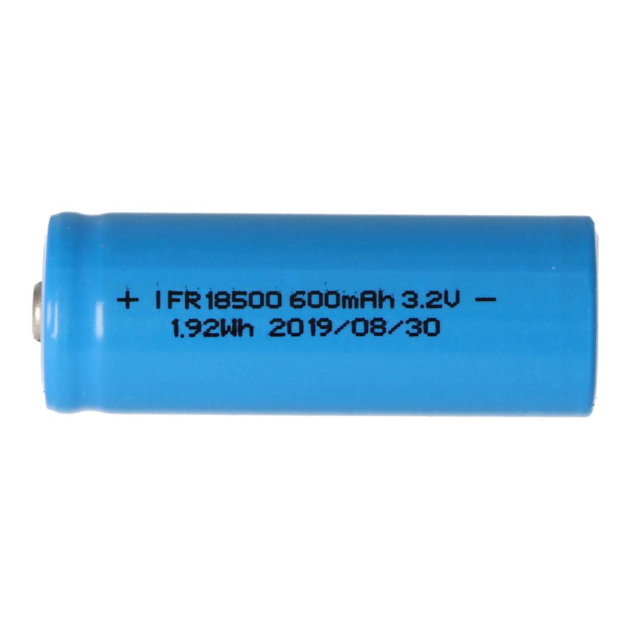 IFR 18500 600mAh 3,2V LiFePo4 Akku, beachte Abmessungen ca. 49,95x18,15mm Button Top ungeschützt-3