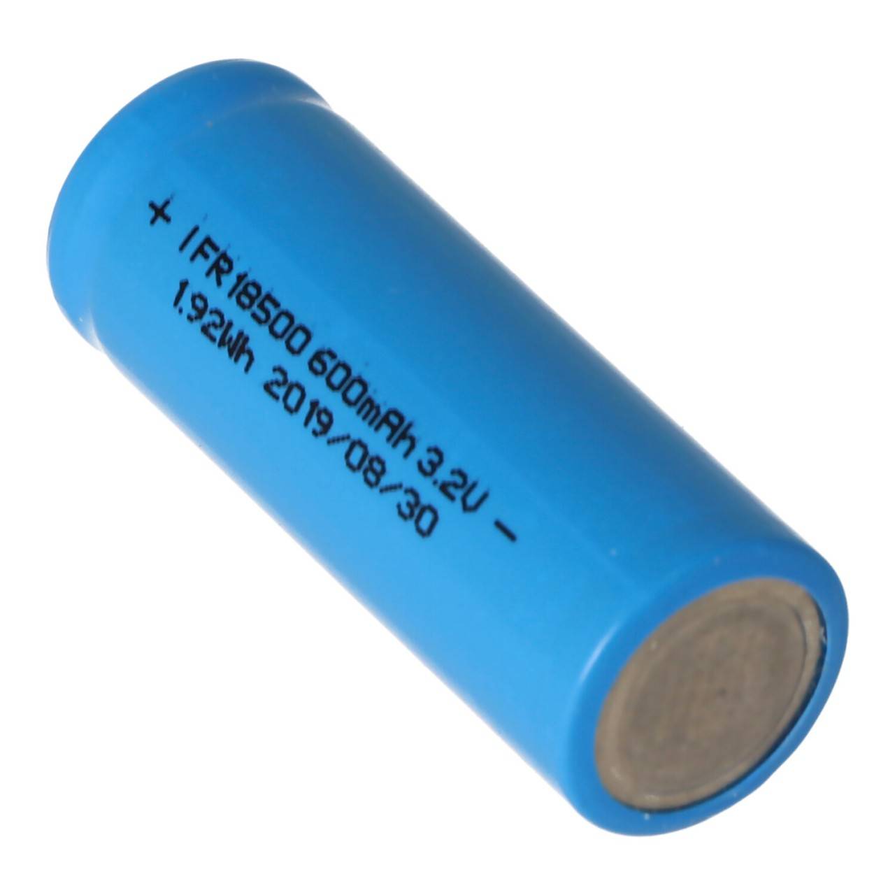 IFR 18500 600mAh 3,2V LiFePo4 Akku, beachte Abmessungen ca. 49,95x18,15mm Button Top ungeschützt-4