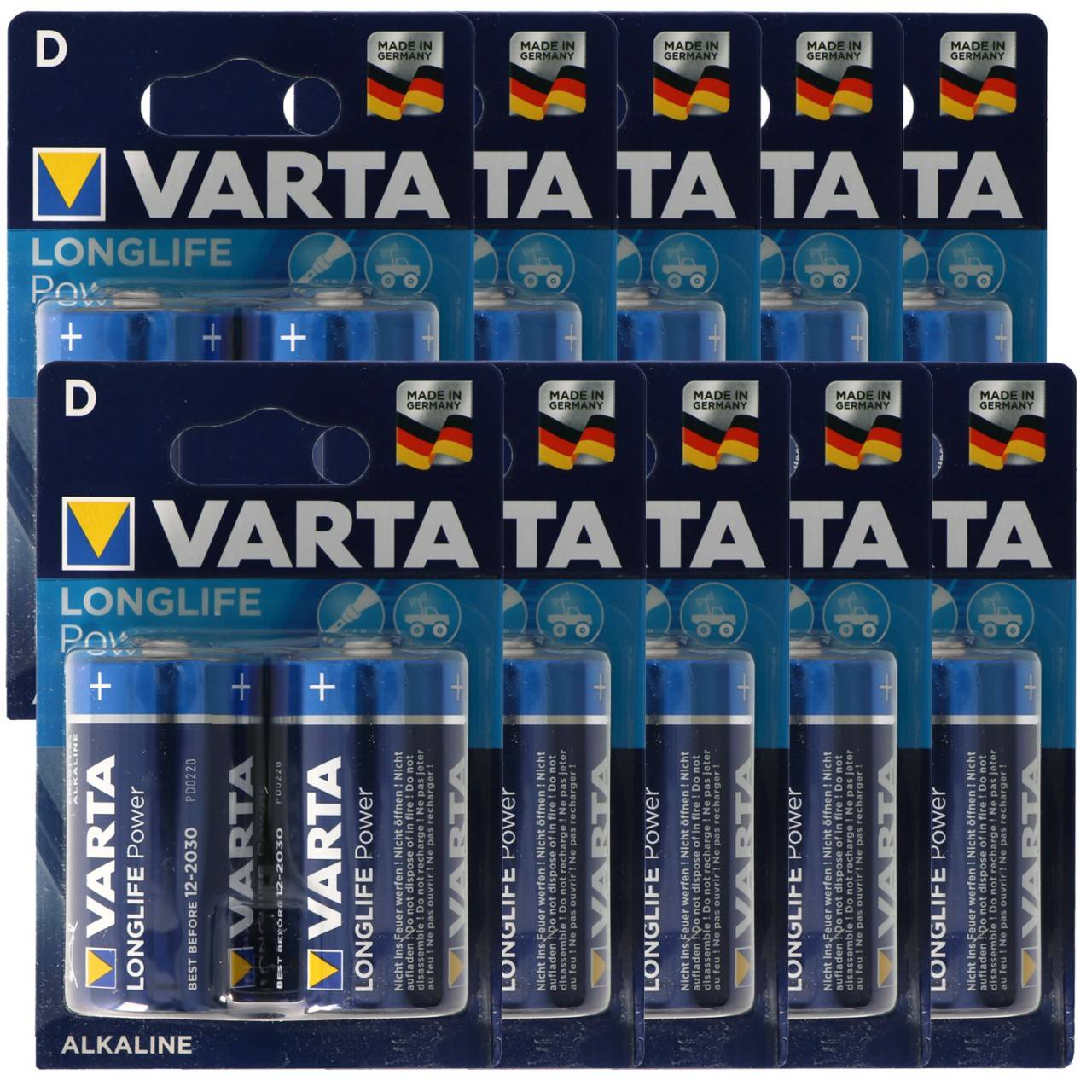 Varta Longlife Power (ehem. High Energy) Mono D 4920 Batterien 10x 2-er Blister-0