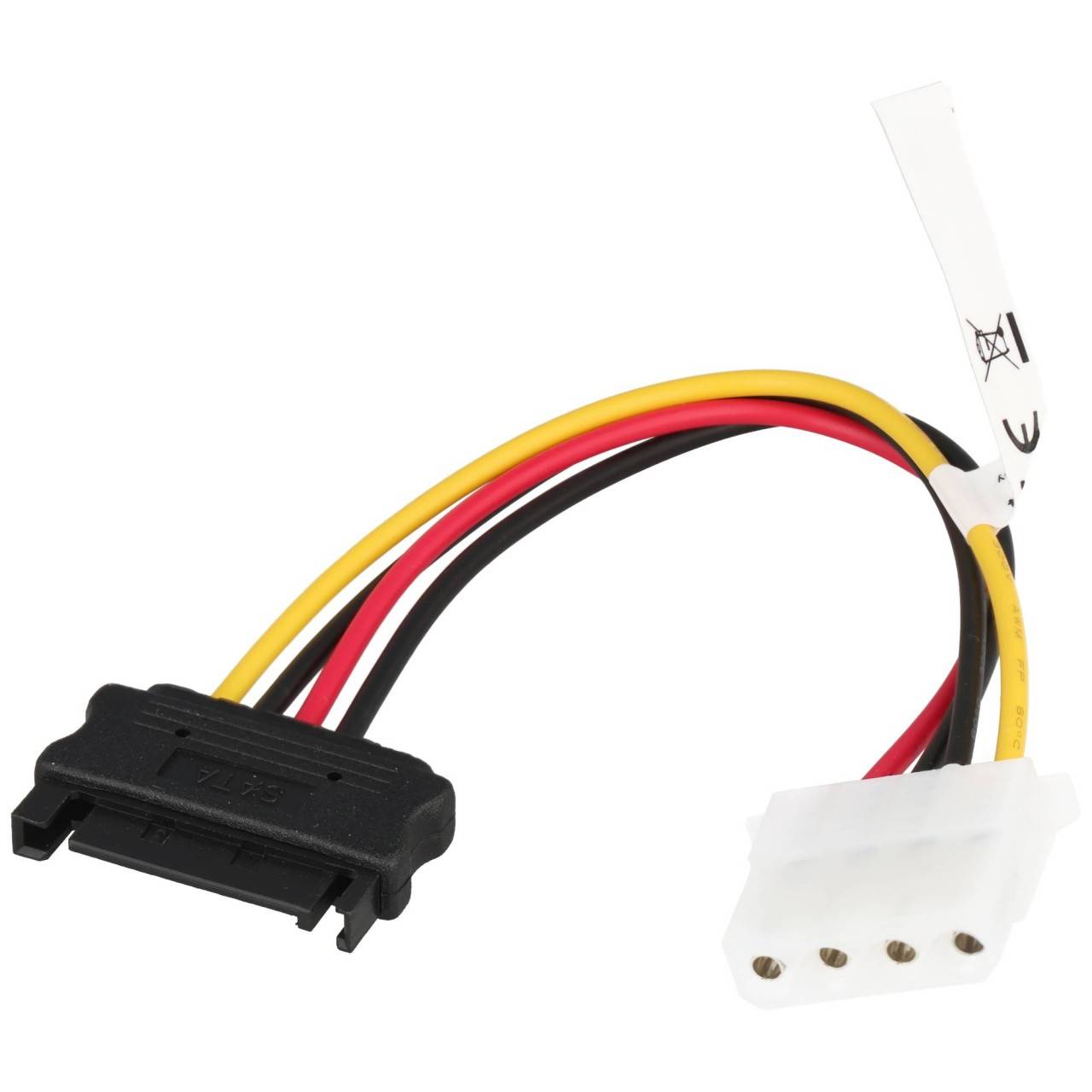 Goobay PC-Stromkabel/Stromadapter, SATA-Buchse zu 5.25-Buchse - SATA Standard Stecker > HDD/5,25 Zoll-Buchse (4-Pin)-1