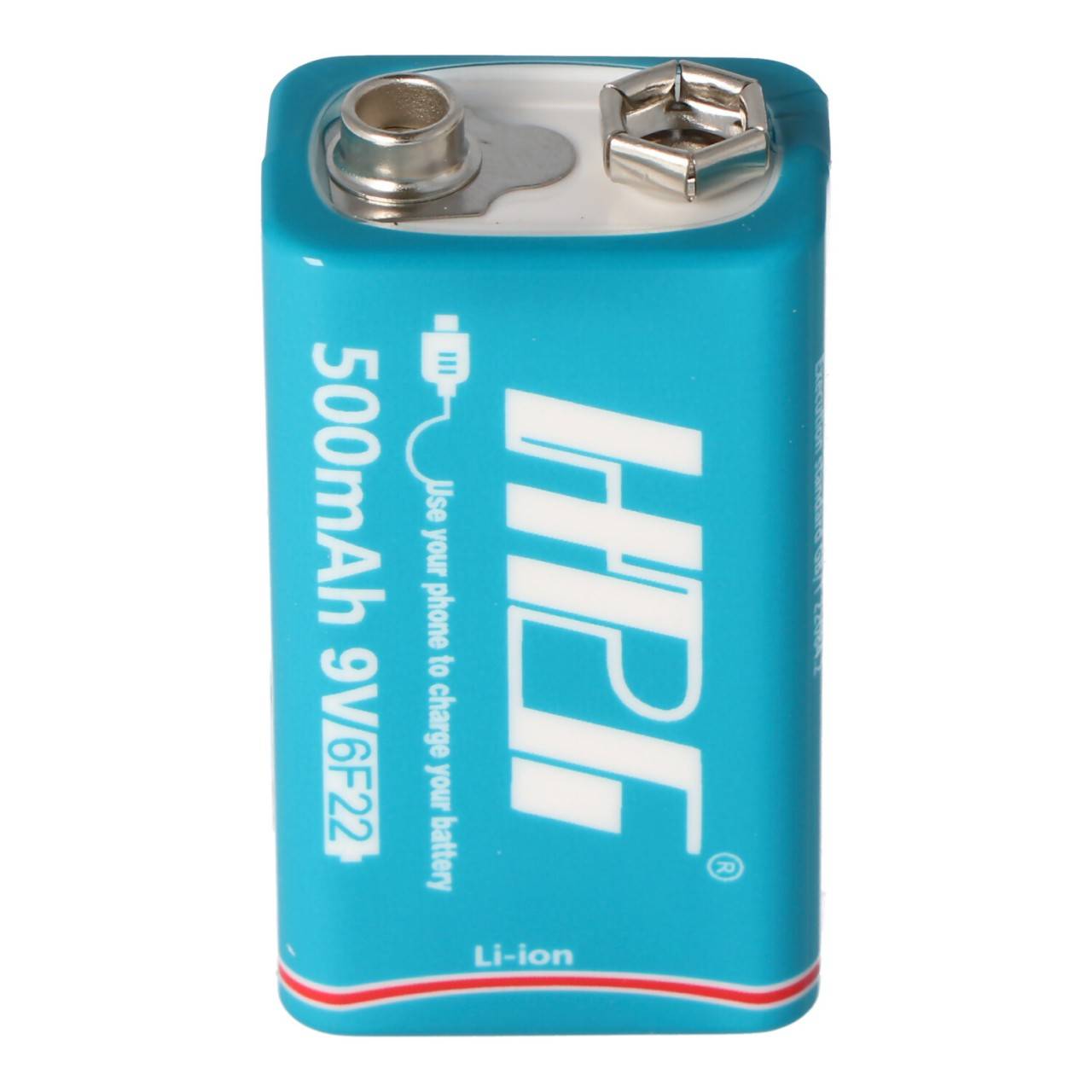9V Li-ion Akku mit USB-Ladebuchse zum nachladen, mit 7,4 Volt 500mAh, 3,7Wh, mit USB-Ladefunktion-0