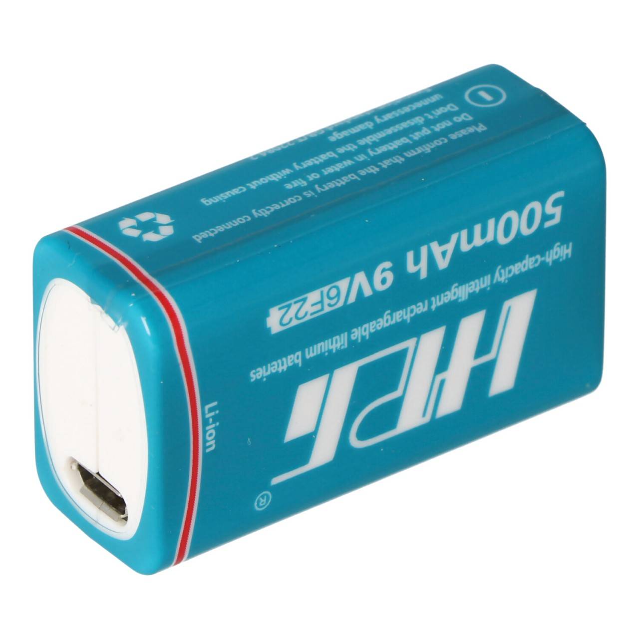 9V Li-ion Akku mit USB-Ladebuchse zum nachladen, mit 7,4 Volt 500mAh, 3,7Wh, mit USB-Ladefunktion-3