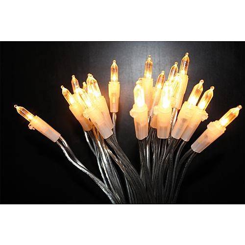 EGB LED-Lichterkette 50 LEDs transparent/bernstein-1