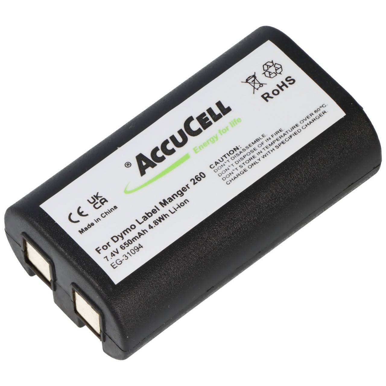 Akku passend für Dymo LabelManger 260, Li-Ion, 7,4V, 650mAh, 4,8Wh-1