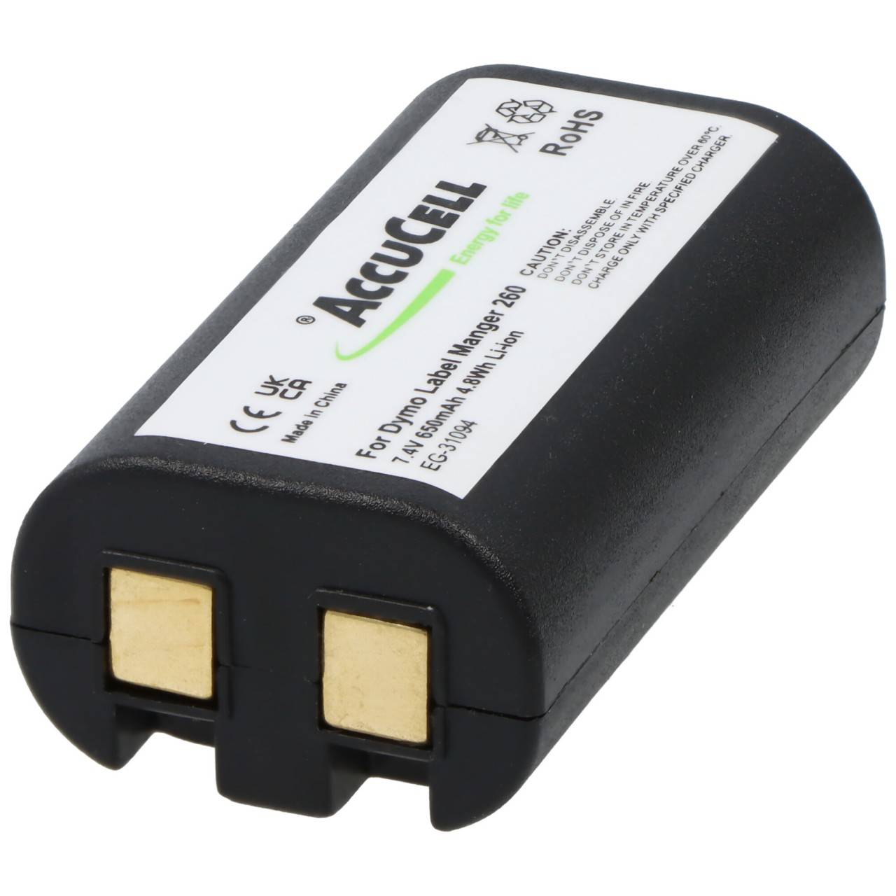 Akku passend für Dymo LabelManger 260, Li-Ion, 7,4V, 650mAh, 4,8Wh-3