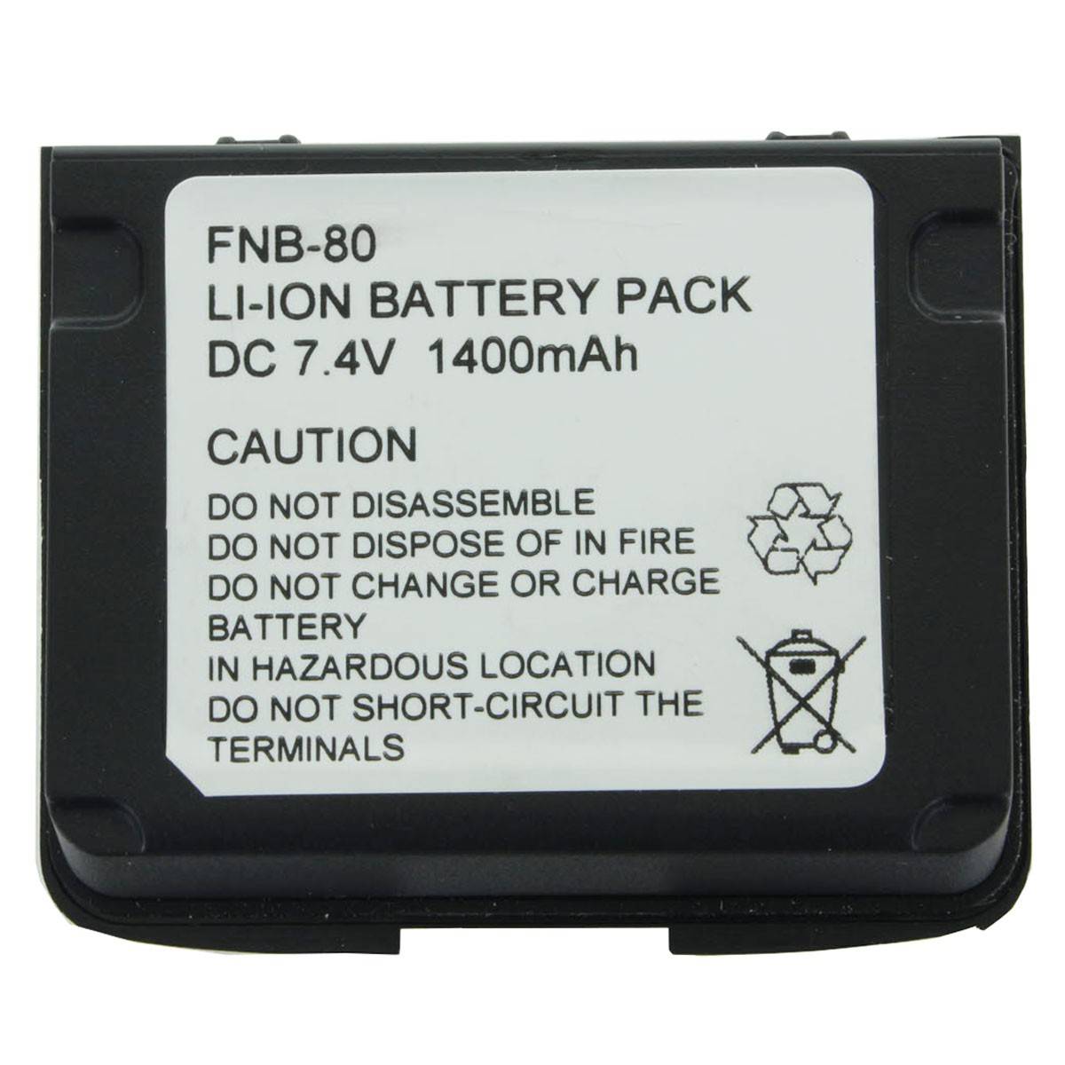 Akku passend für den Yaesu Akku FNB-58, FNB-58Li, FNB-80, FNB-80Li, 7,4 Volt 1400mAh-3