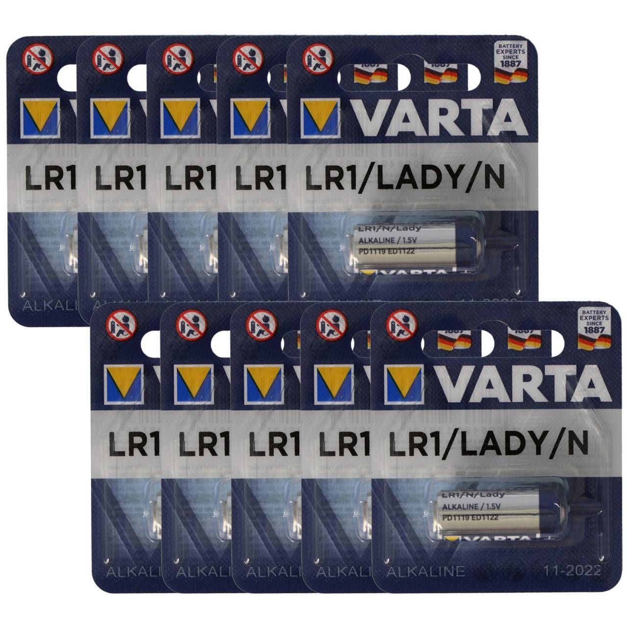 Varta 4001 High Energy LR1, 522, N, AM5 10er Pack-0