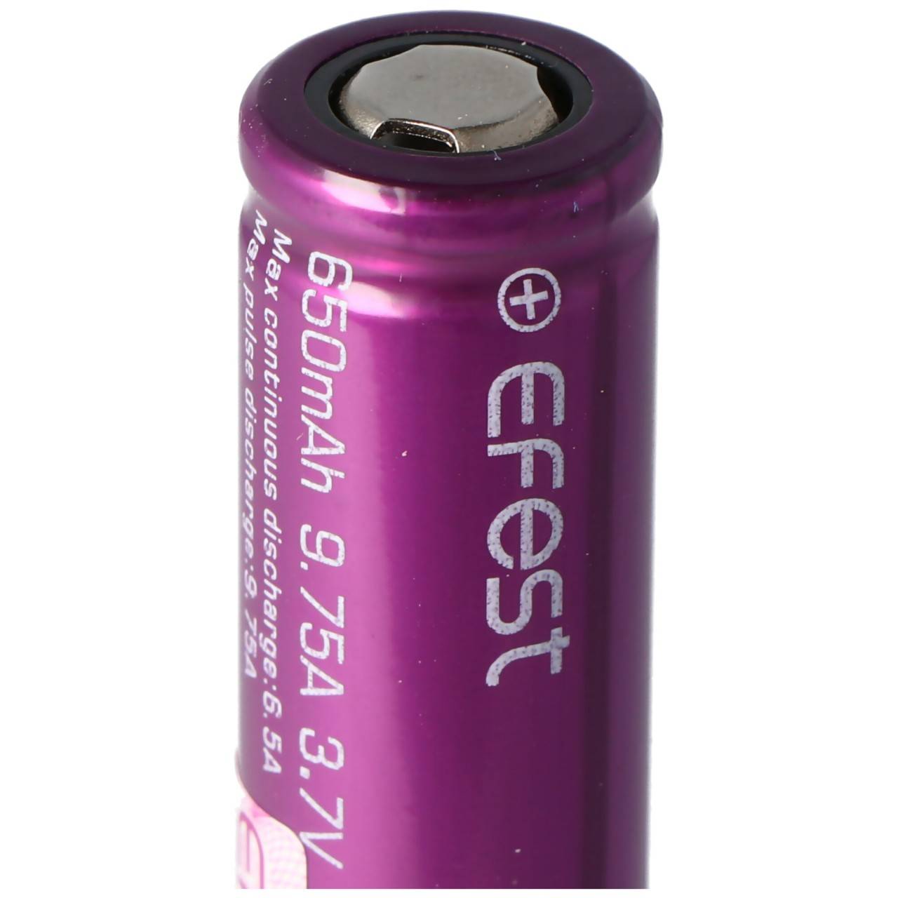 Efest IMR 14500 - 650mAh 3,6V - 3,7V Li-Ion-Akku (Pluspol flach)-1