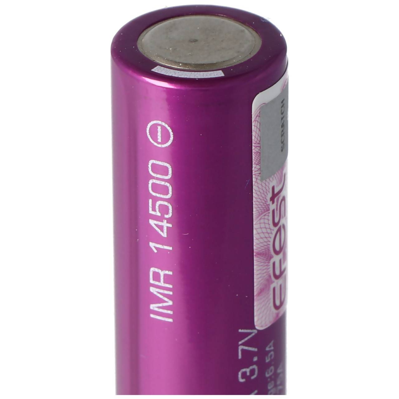 Efest IMR 14500 - 650mAh 3,6V - 3,7V Li-Ion-Akku (Pluspol flach)-2
