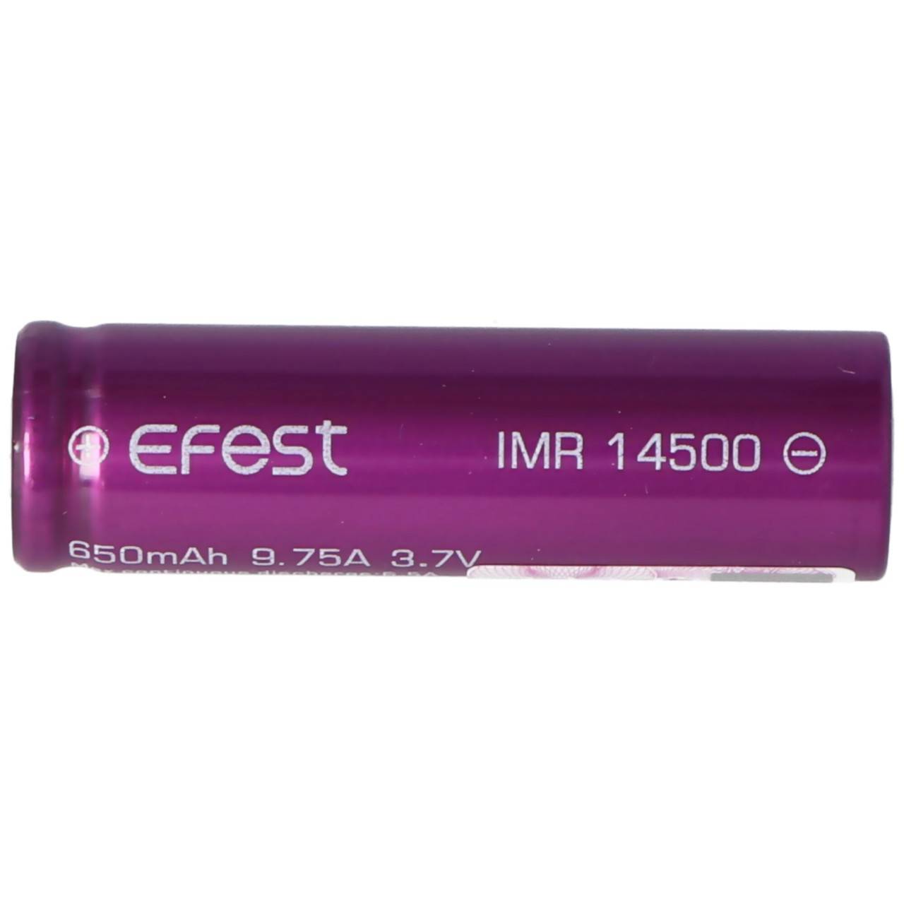 Efest IMR 14500 - 650mAh 3,6V - 3,7V Li-Ion-Akku (Pluspol flach)-4