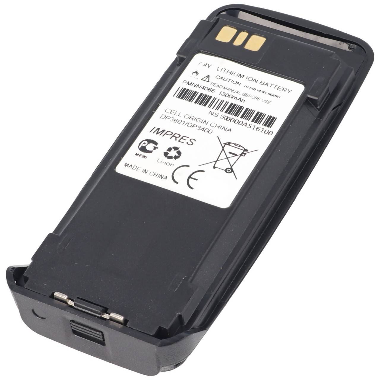 Akku passend für Motorola PMNN4065, PMNN4066, PMNN4066A, MotoTRBO, DR3000, MTR2000 7,4 Volt 1800mAh Lithium Ionen Akku-3