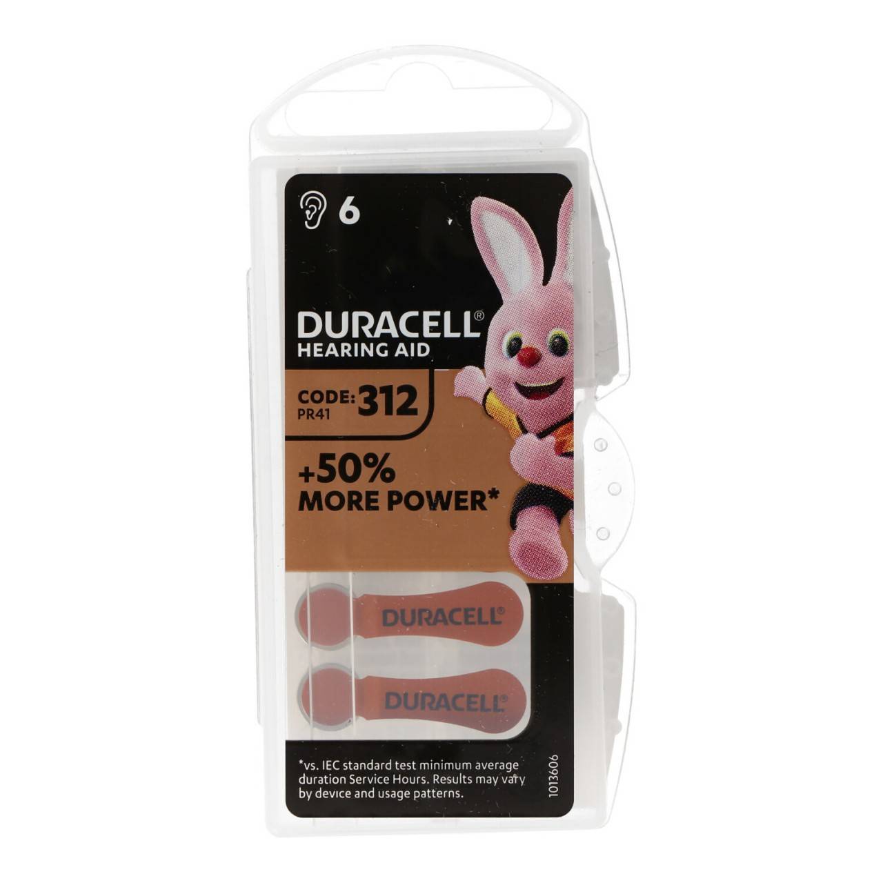Duracell Hörgerätebatterie DA 312 AC Zn/Luft 1,4Volt 160mAh-0