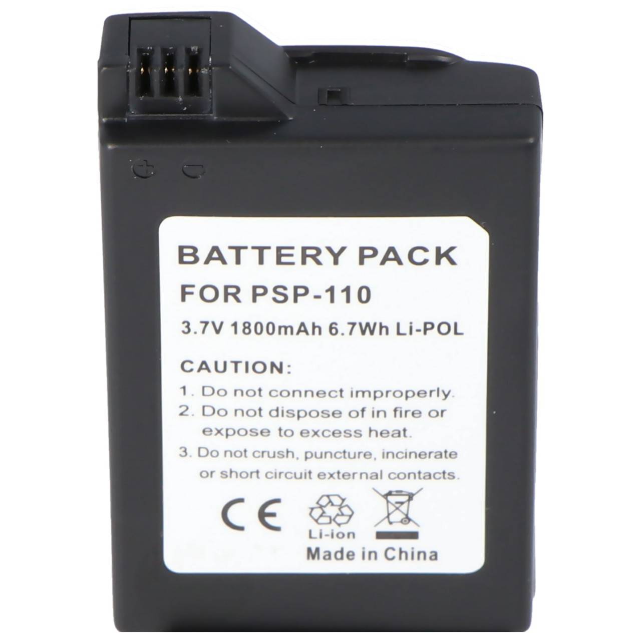 Li-Ion-Akku - 1600mAh (3.6V) - für Spielkonsole wie Sony PSP-110, PSP-280G-1