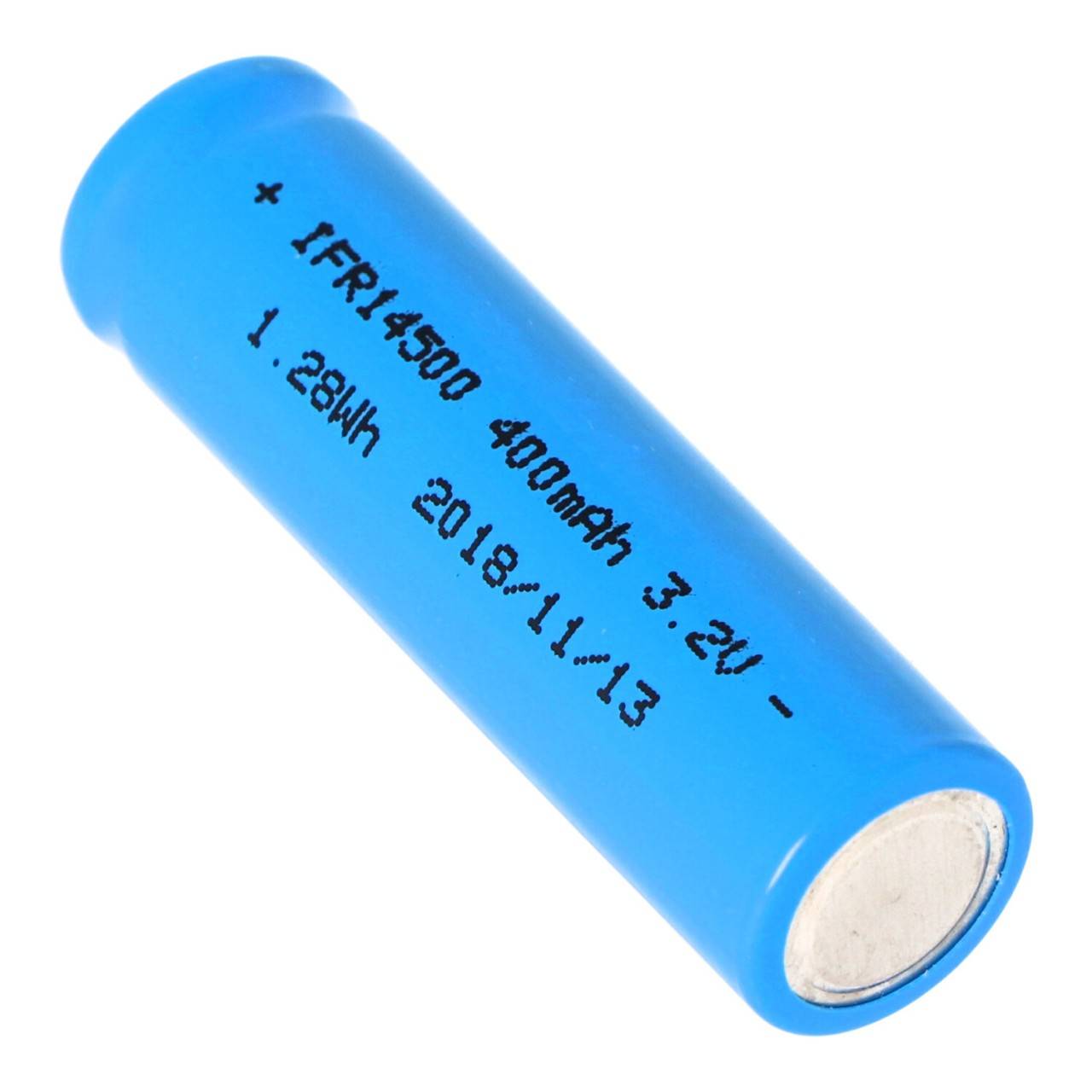 IFR14500 - 400mAh AA LiFePo4 Akku 3,2V mit Flat Top (ohne Kopf) flacher Pluspol, Maße 49,8x14,2mm-4