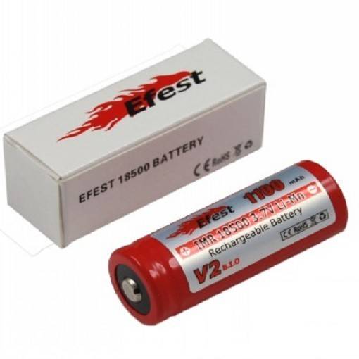 Efest IMR 18500 V2 - 1100mAh 3,7V (Pluspol erhöht)-0