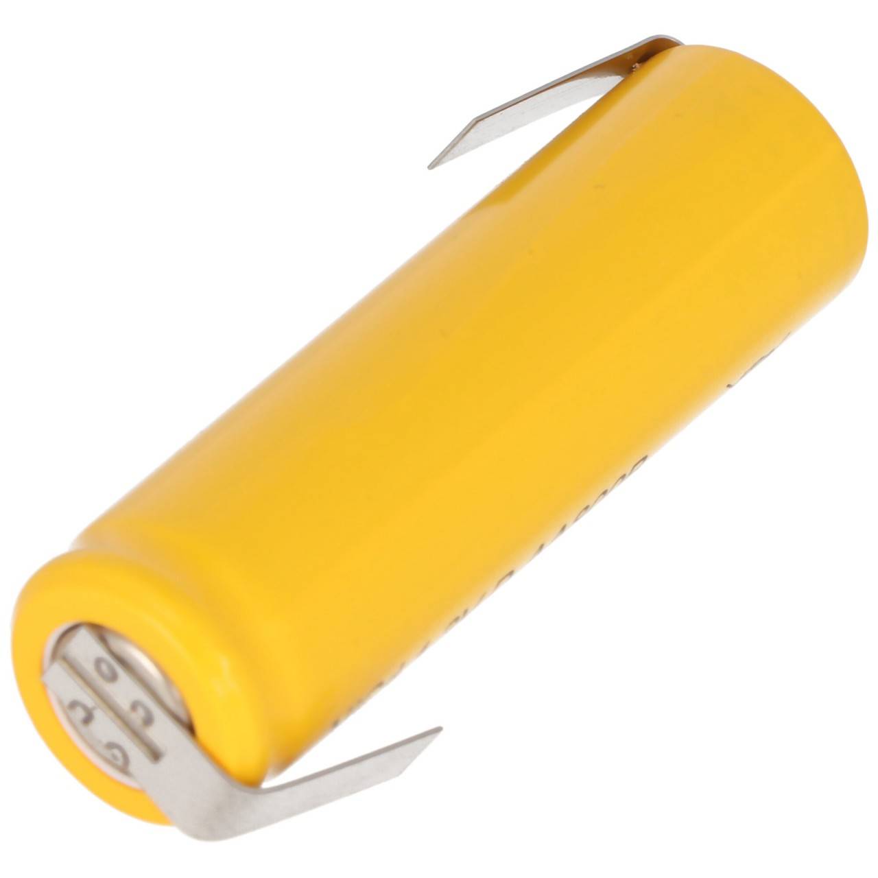 Flat Top NiCd Mignon Akku 1,2V 600mAh AA Lötfahne Z-Form, für Notstrombeleuchtung etc.-1