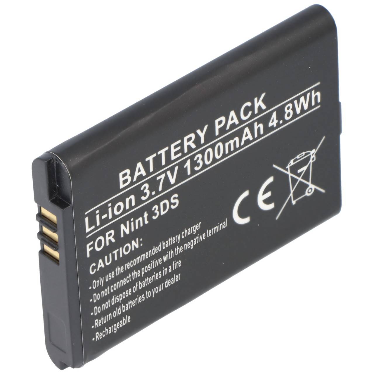 Akku passend für Nintendo 3DS, CTR-001, CTR-003, C/CTR-A-AB, MIN-CTR-001 3,7 Volt 1300mAh-2