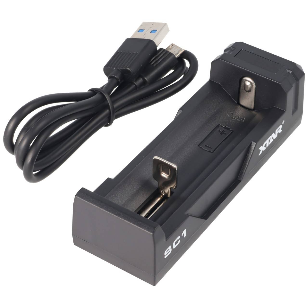 Schnell-Ladegerät für Li-ion Akku 3,6 - 3,7 Volt, lädt auch geschützte 20700, 21700 mit Überlängen bis 75mm-0