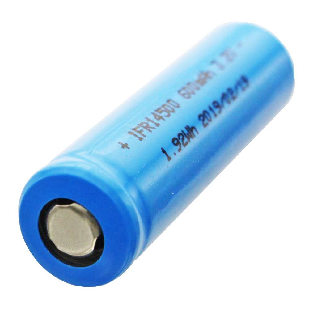 3,2 Volt Solar Akku Lithium IFR 14500 AA 600mAh LiFePo4 Akku Flat Top ungeschützt Masse 14,2 x 50,2mm-1