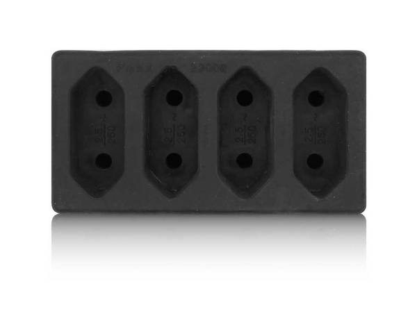 Multistecker 4x Euro schwarz