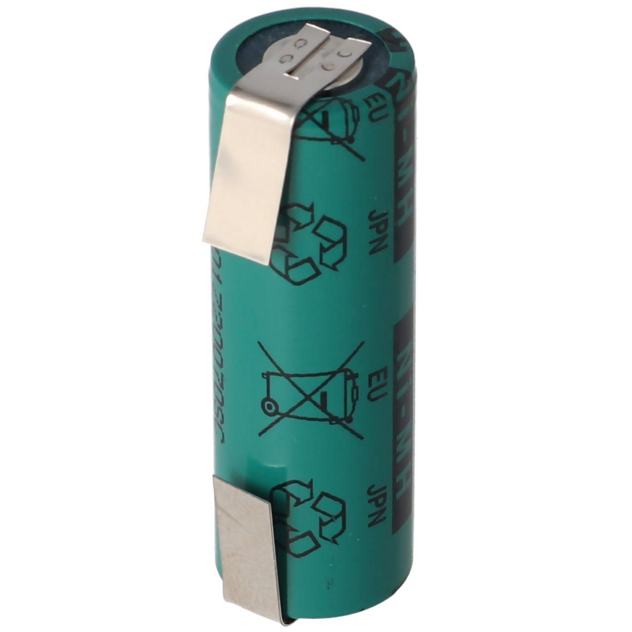 4/5AA NiMH Akku FDK 1,2 Volt 1100mAh mit Lötfahnen U-Form, Industrieausführung Flattop 43x14,2mm-0