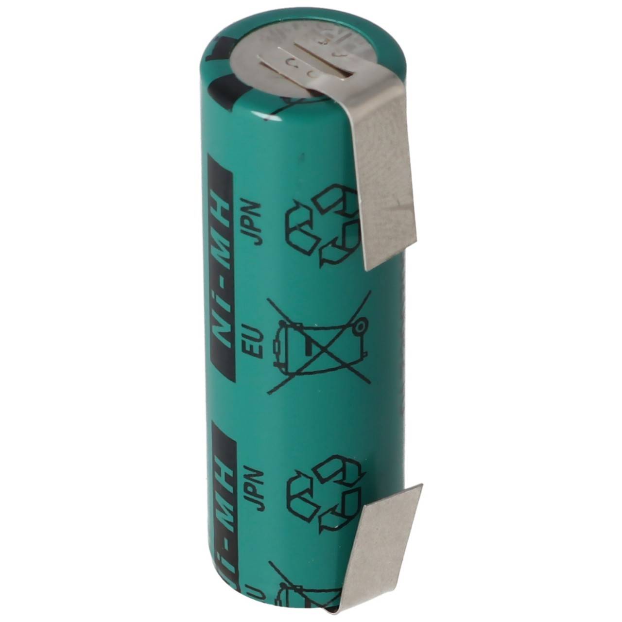 4/5AA NiMH Akku FDK 1,2 Volt 1100mAh mit Lötfahnen U-Form, Industrieausführung Flattop 43x14,2mm-2