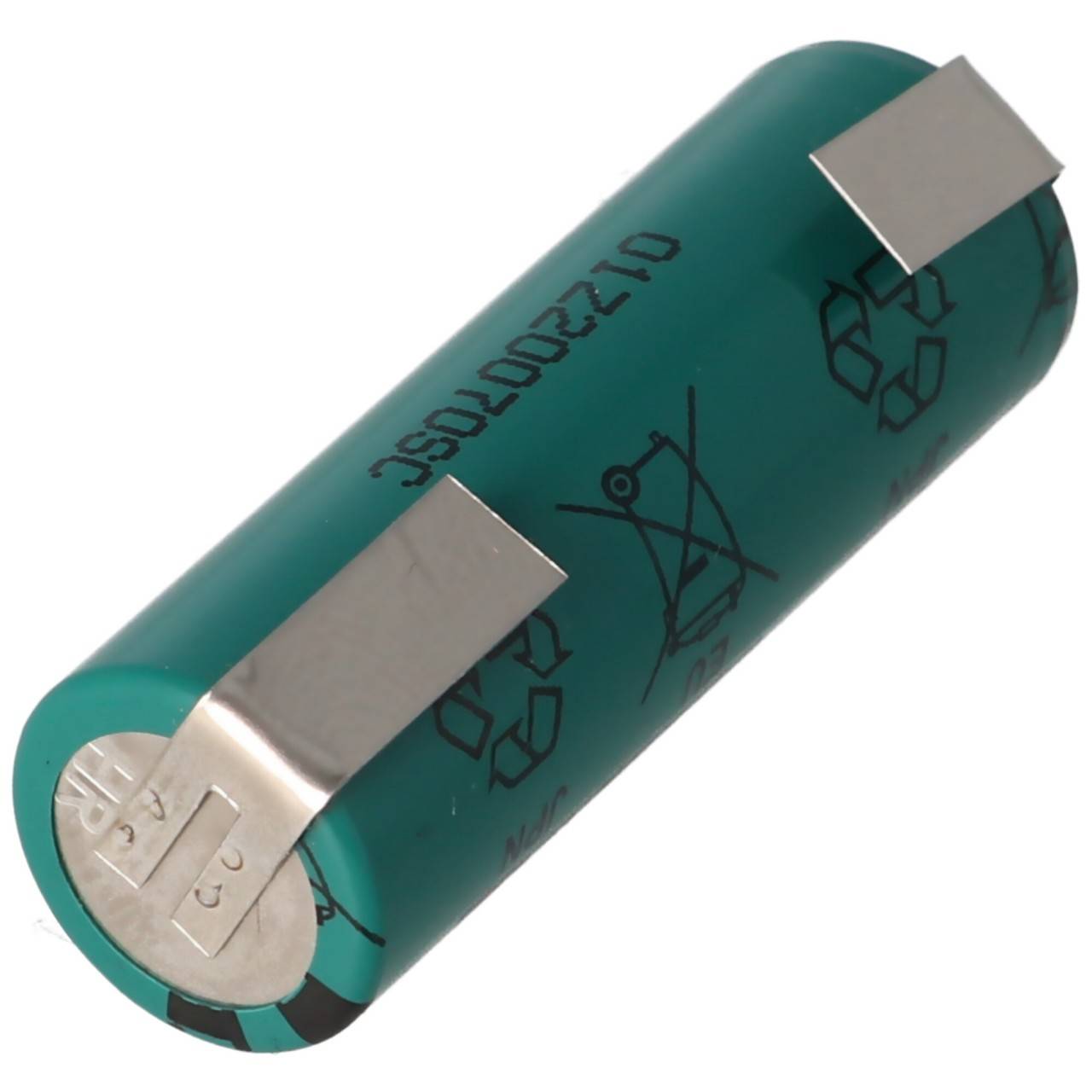 4/5AA NiMH Akku FDK 1,2 Volt 1100mAh mit Lötfahnen U-Form, Industrieausführung Flattop 43x14,2mm-4