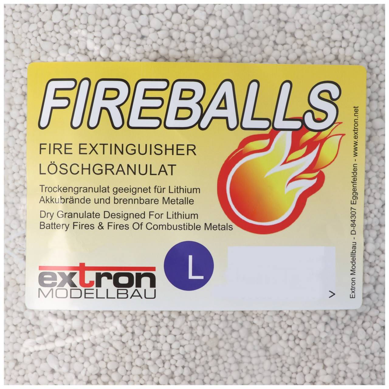 Fireballs Feuerlöschgranulat für Lithium Akkus, Brandschutz, Löschmittel 5 Liter-1