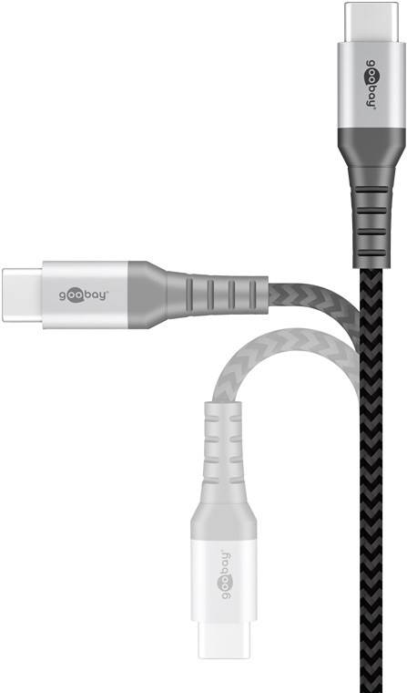 USB-C auf USB-A Textilkabel mit Metallsteckern, extra-robustes Verbindungskabel für Geräte mit USB-C Anschluss,...-3