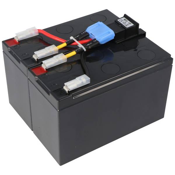 Nachbau Akku exakt passend für den APC-RBC48 Akku vormontiert mit Kabel und Stecker