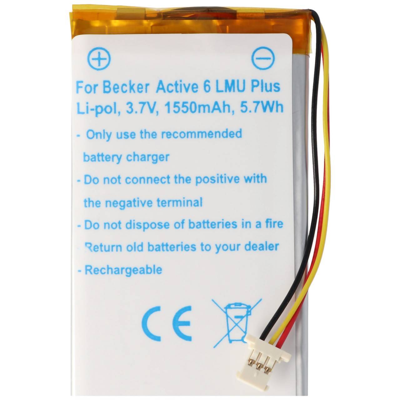 Akku passend für Becker Active 6 LMU Plus Akku 334517373442, SR3840100, 335000000000, 334532320611-1