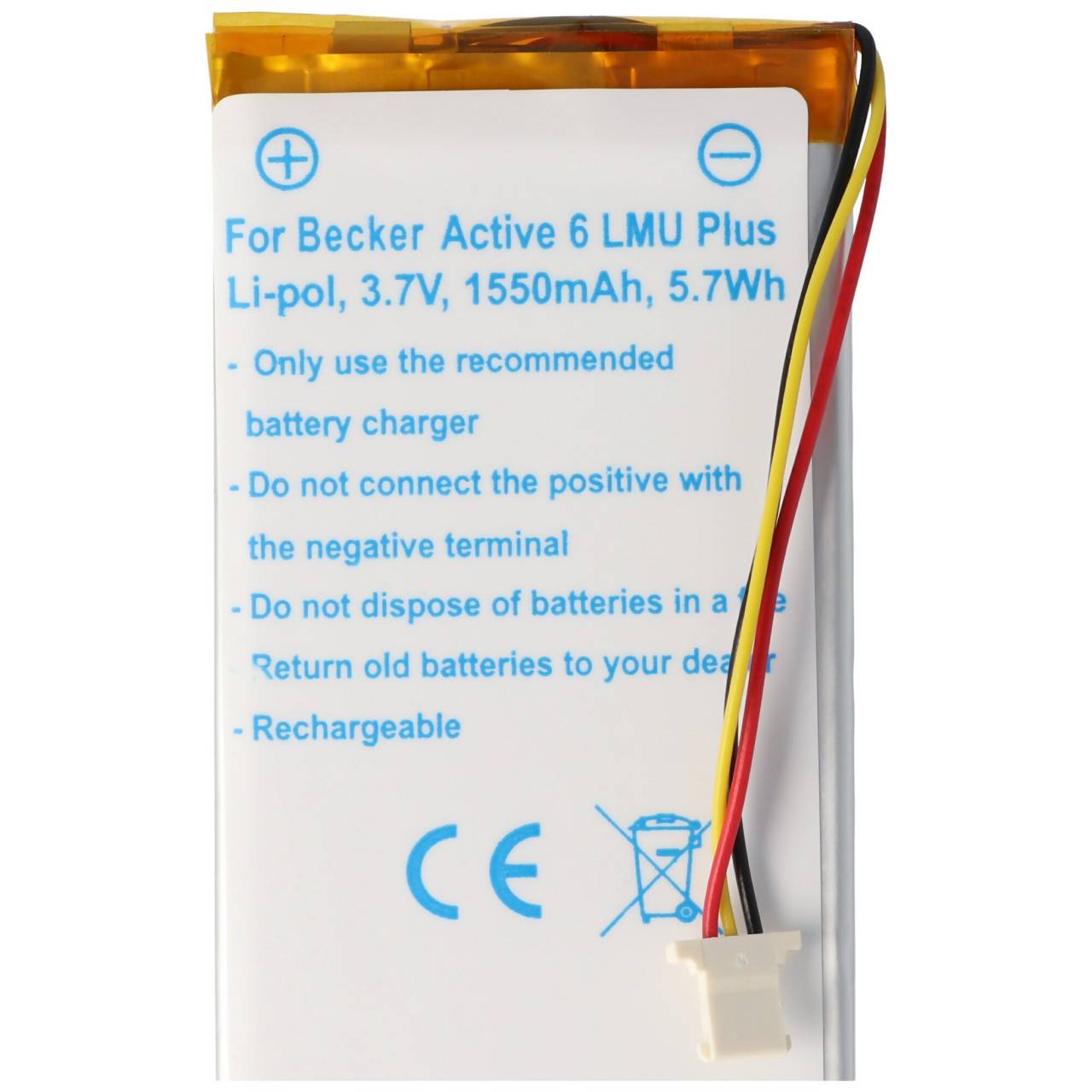 Akku passend für Becker Active 6 LMU Plus Akku 334517373442, SR3840100, 335000000000, 334532320611-2