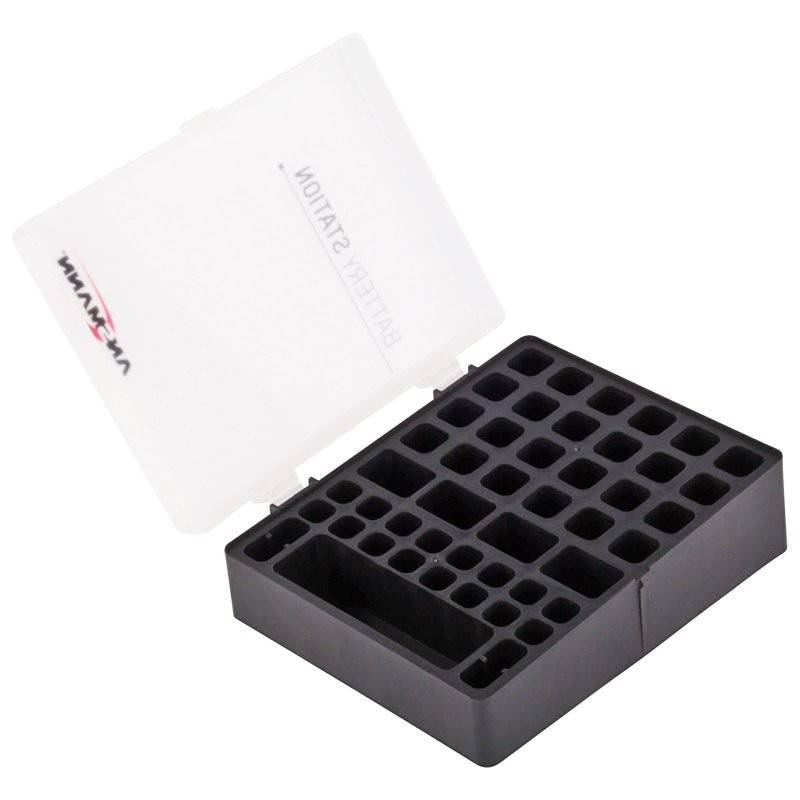 Ansmann Akku und Batterien Aufbewahrungs-Box für bis zu 24x AA, 16x AAA, 4x 9V-1