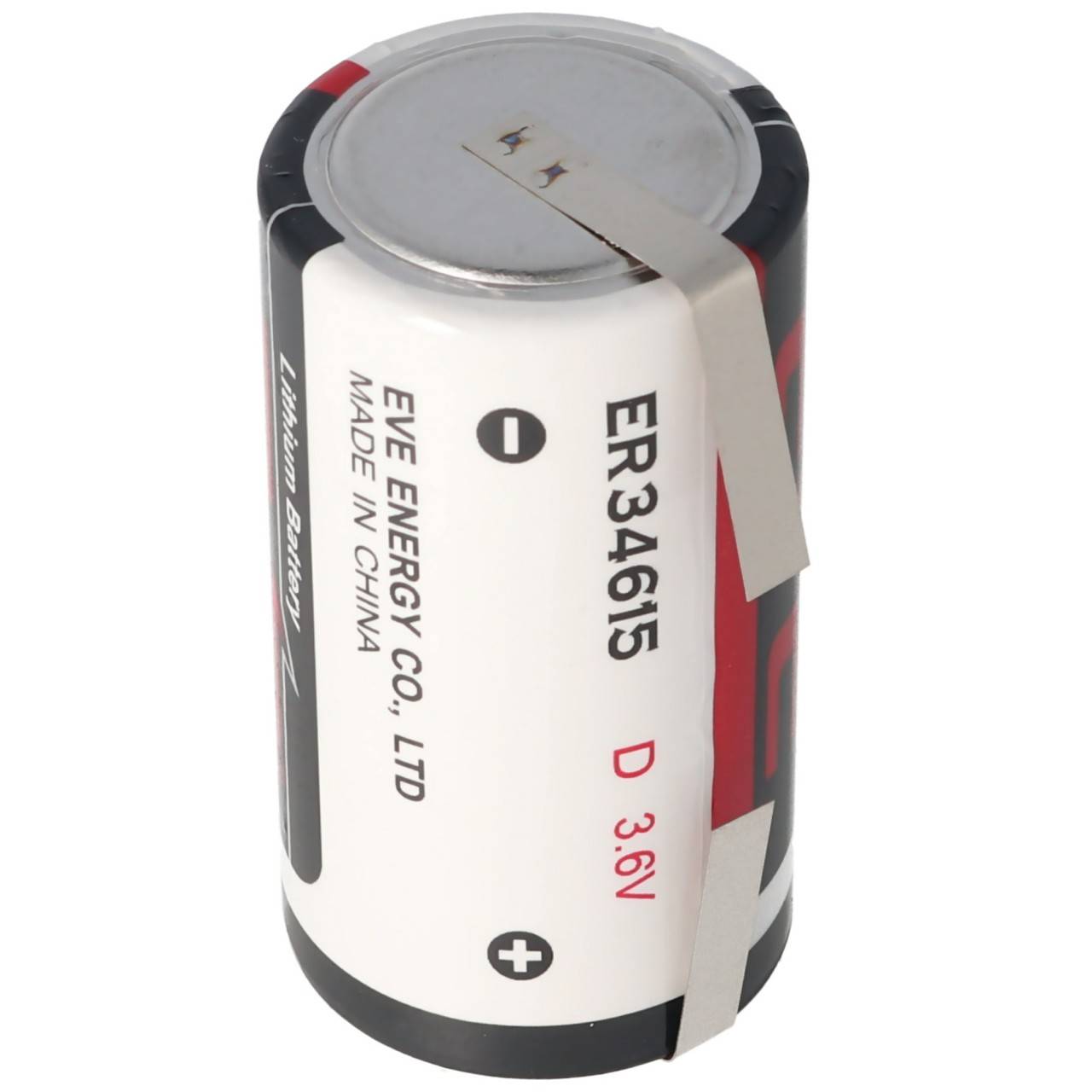 EVE ER34615 D S EVE Herst.Nr: ER34615DSEVE 3,6 Volt 19000mAh mit Lötfahnen in U-Form-2