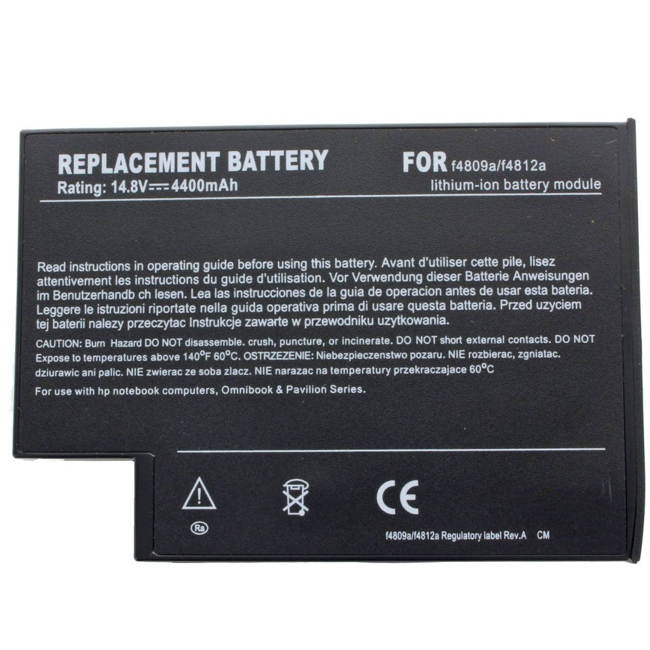 Akku passend für HP OmniBook XE4100 Akku XE4400, XE4500, 361742-001 4400mAh 14,8V-1