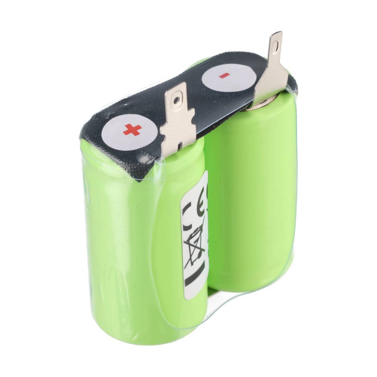Notleuchtenakku NiMH 2,4V 3000mAh F1x2 Sub-C mit Faston-Anschluss 2,8mm und 4,8mm passend für Zumtobel 04797088-1