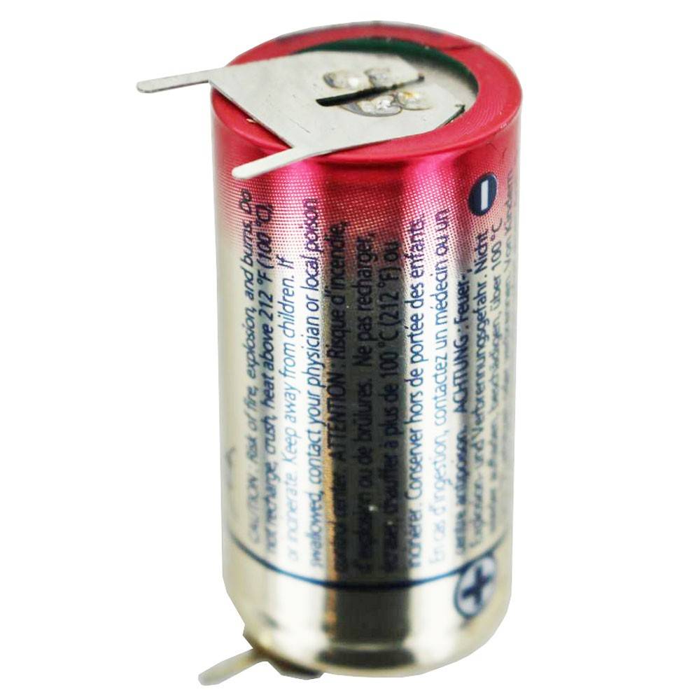 CR123A Batterie mit 3er Printanschluss 1er Print Plus und 2er Print - Kontakt, Spannung 3 Volt-1