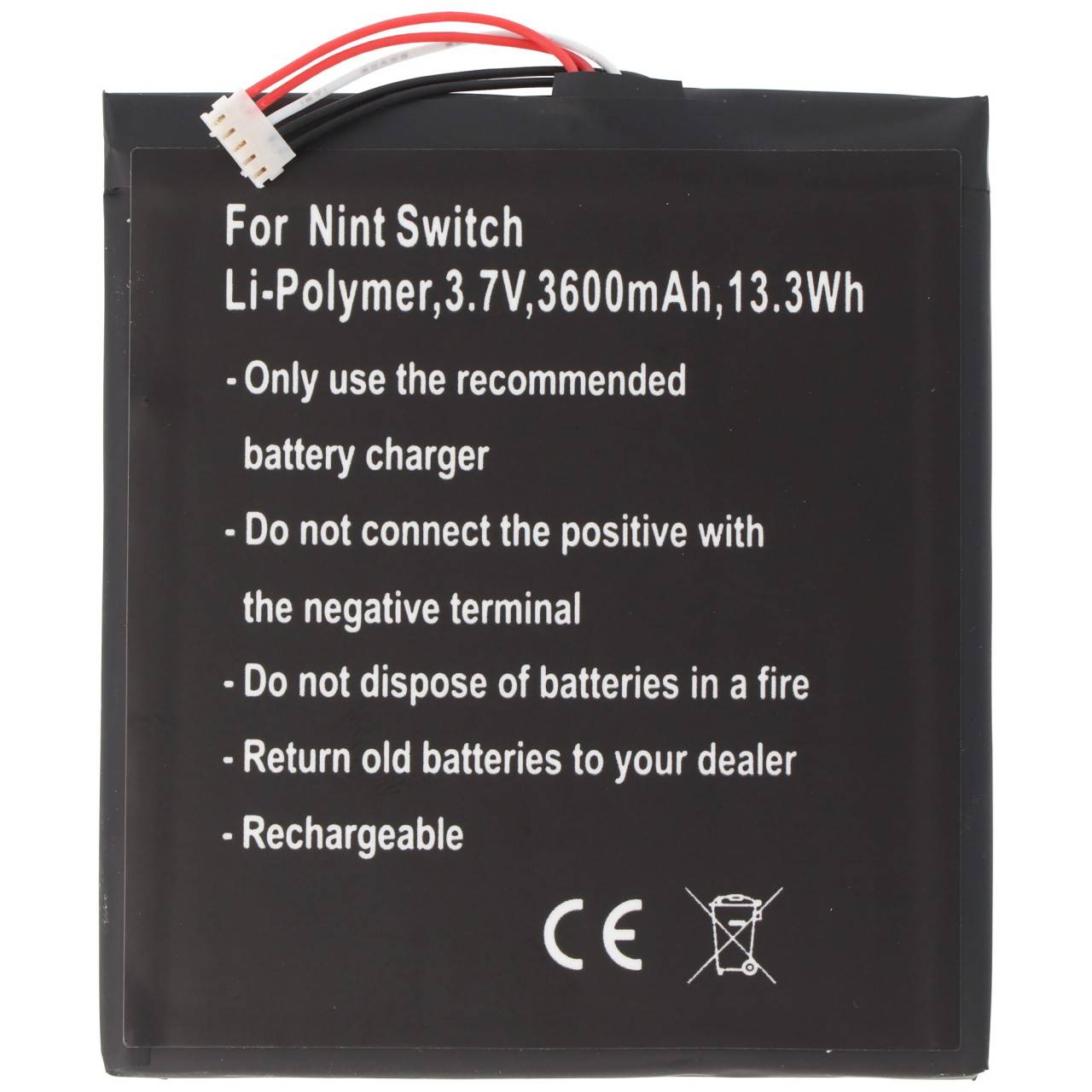 Akku passend für Nintendo Switch, Li-Polymer, 3,7V, 3600mAh, 13,3Wh-0