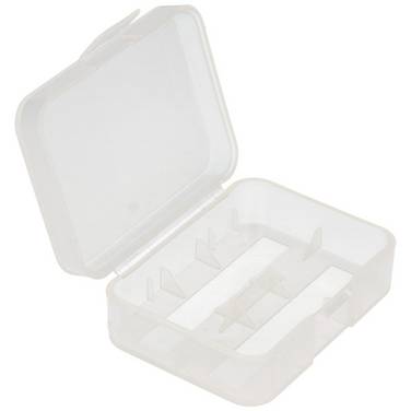 Plastikbox AccuSafe für 2x 18500 oder 3x 16340 transparent