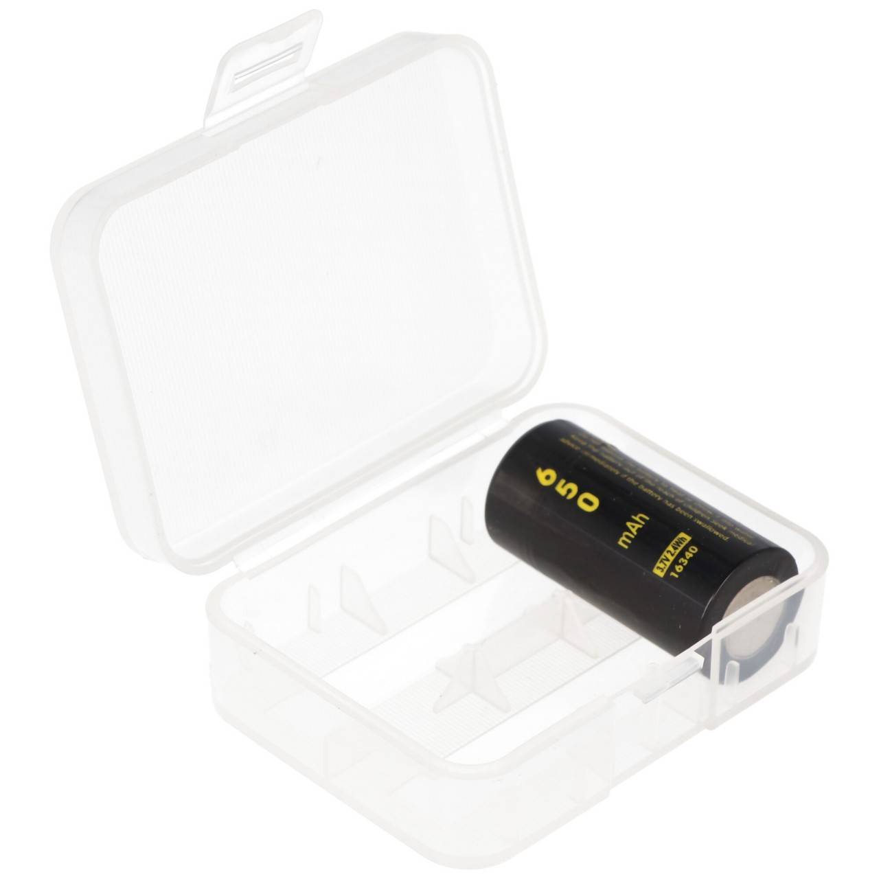 Plastikbox AccuSafe für 2x 18500 oder 3x 16340 transparent-3