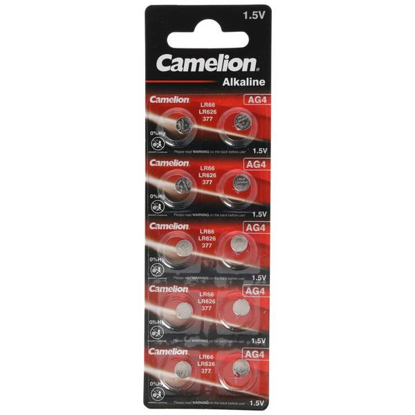 Marken Knopfzelle AG 4 Batterie 10er Set entspricht V376, V377 Knopfzelle LR626 Batterien, 1,5V typisch 18mAh