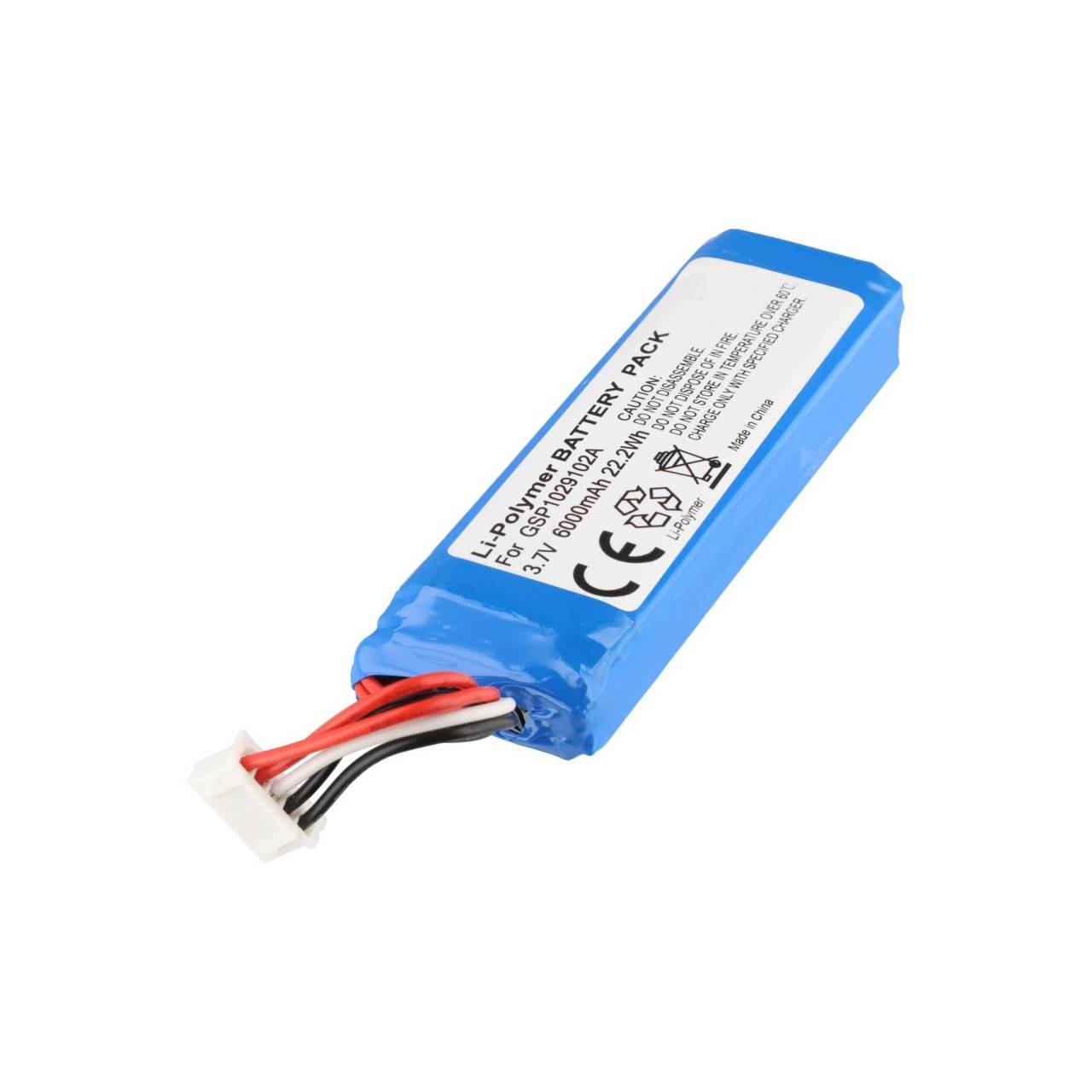 Akku passend für JBL Charge 3 Li-Polymer Stecker und Pinbelegung beachten, 3,7V 6000mAh, 22,2Wh, Stecker vergleichen,...-0